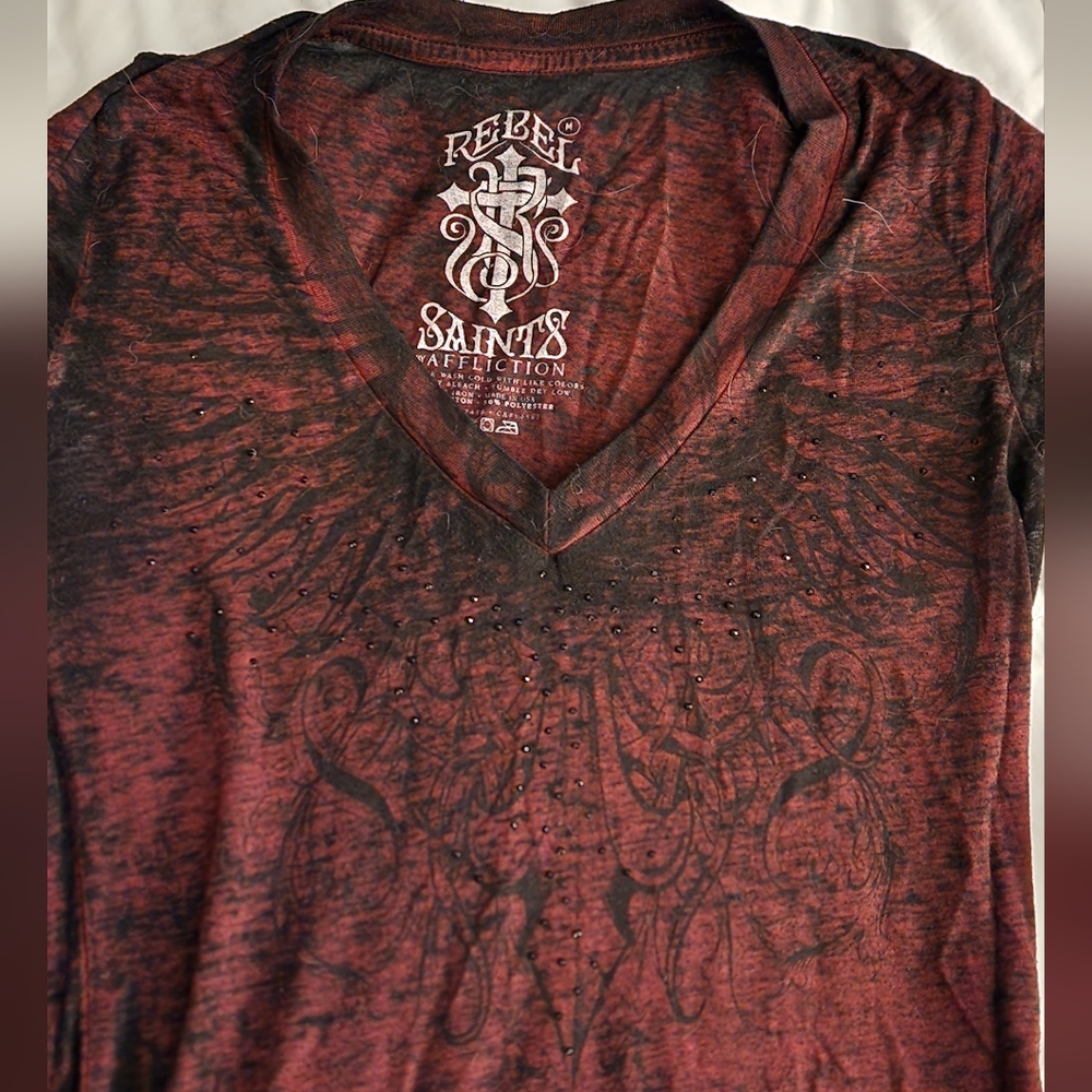 Rebel saints affliction v neck top